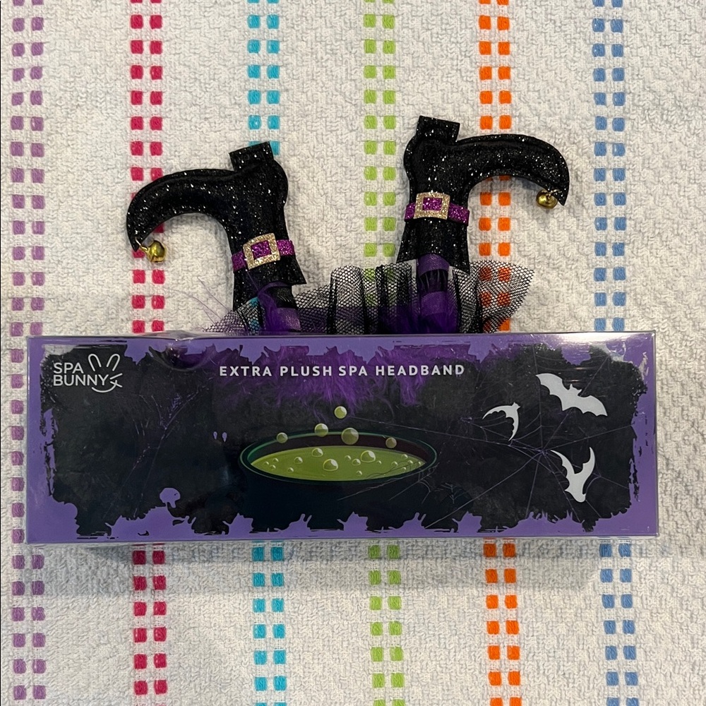Witch Hat Spa Headband - Black and Purple